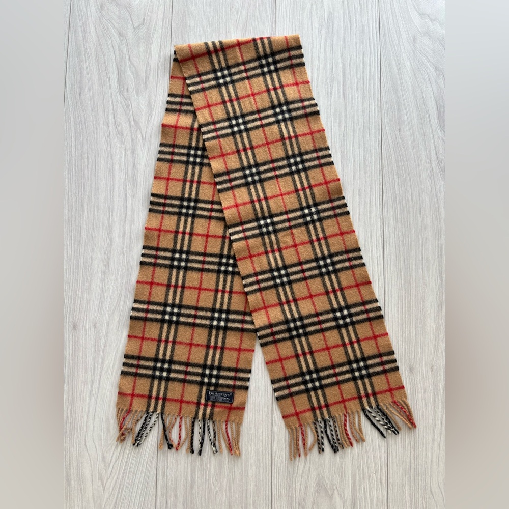 SOLD Burberry Tan Checkered Men's Scarf